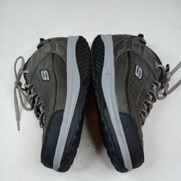 Skechers Shape Ups Nubuck Leather Pebble Taupe Ton - Picture 8 of 10